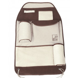 Auto Seat Back Organizer Car Accessories Multi-Pocket Travel Storage Bag Brown
