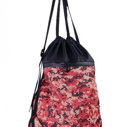 Basketball Backpack Drawstring Bag Swimming Bag Fitness Bag, Red