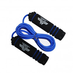 Jump Rope for Fitness Training,Athletic Speed Rope 3M Rubber Skip Rope Blue