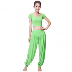 Best Yoga Apparel Sexy Yoga Green Pant Gym Clothes Dance Outfit Fitness Suit