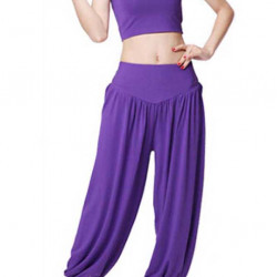 Best Yoga Apparel Sexy Yoga Purple Pant Gym Clothes Dance Outfit Fitness Suit