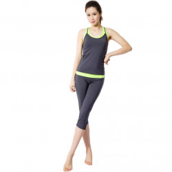 Gray Sexy Yoga Apparel Sexy Yoga Pant Gym Clothes Dance Outfit Fitness Suit