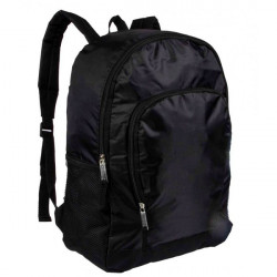 17" Classic Sport Backpacks with Side Mesh - Black Case Pack 24