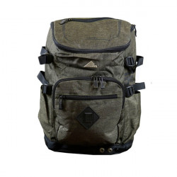 17" Premium Dual Zipper Padded Laptop Backpacks - Grey Brown Case Pack 10